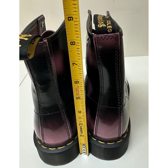 Dr. Martens Unisex 1460 Arcadia Boot Rub Off Black Pink Women's 12 Men's 11 - Picture 7 of 10